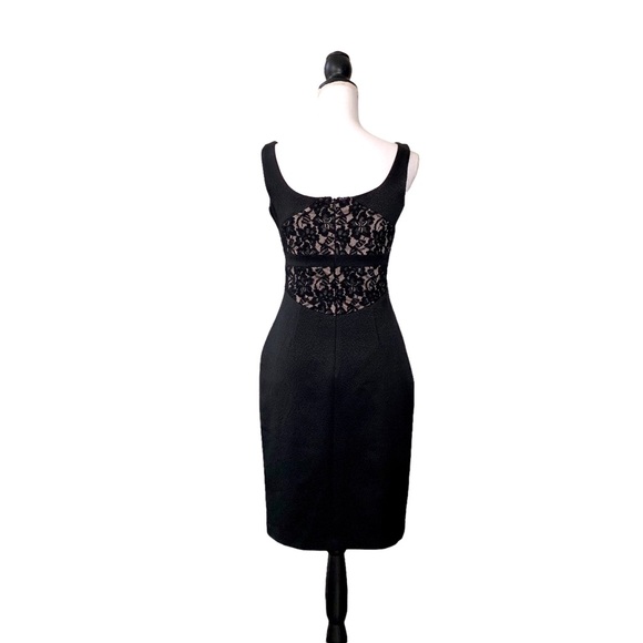 DAVID MEISTER BLACK BODYCON SLEEVELESS EVENING DRESS - Picture 3 of 16